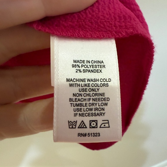 CeCe Shoulder Ruffle Hot Pink / Raspberry Top - Picture 9 of 12